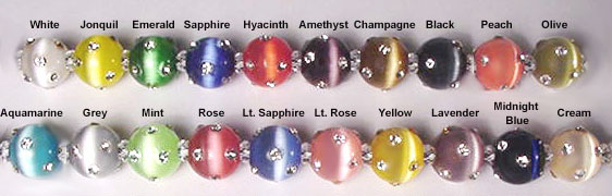 Fiber Optic Round Beads with Rhinestones