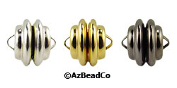 11mm Mag-Lok Magnetic Clasps in Gold, Silver, Copper and Hematite colors