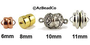 Mag-Lok Magnetic Clasps 6mm, 8mm, 10mm Bali-Style and 11mm