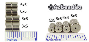 Magnetic Tube Clasps Size Comparison