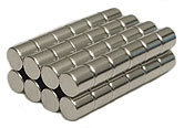 Gibraltar Magnets - Silver Gibraltar 200's, 6mm x 6mm in size.  These magnets attach to each other magnetically on the flat ends (as shown in this photo), and are sold in packages containing 36 magnets. The Gibraltar 200's can only be used with the 100's and not by themselves.