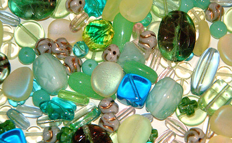 Czech Glass Beads - Kryptonite Mix